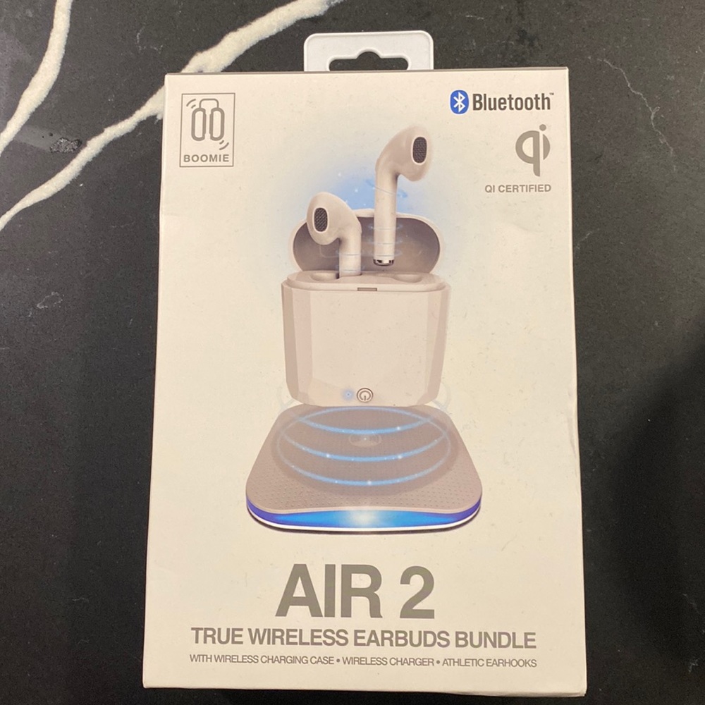 Air 2 True Wireless Earbuds Bundle with charging case, wireless charger & more